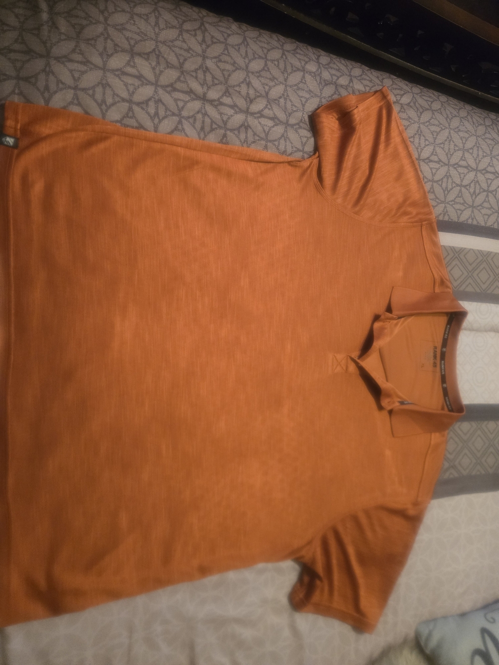 Men's XL Rank 45 Orange Polo Shirt Western